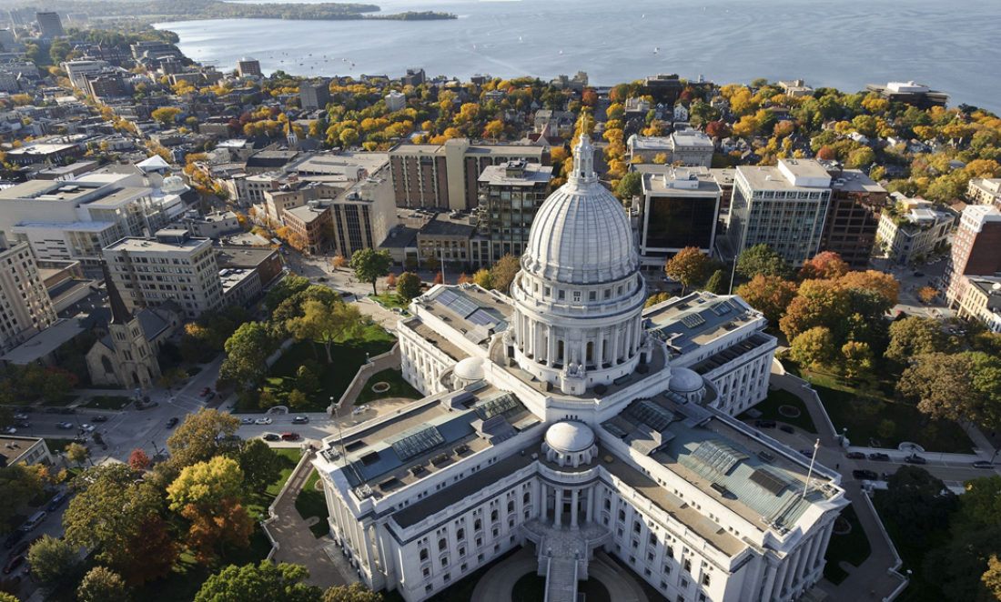 Downtown Madison WI Aerial View
