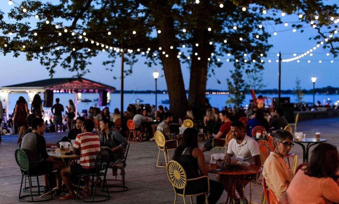 Summer Night at the Memorial Union Terrace in Madison WI